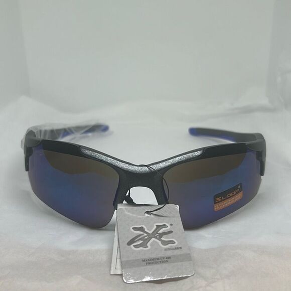XLoop Sport Sunglasses – Blue Mirrored Lens – Shatter-Resistant UV400 Protection - Picture 3 of 3